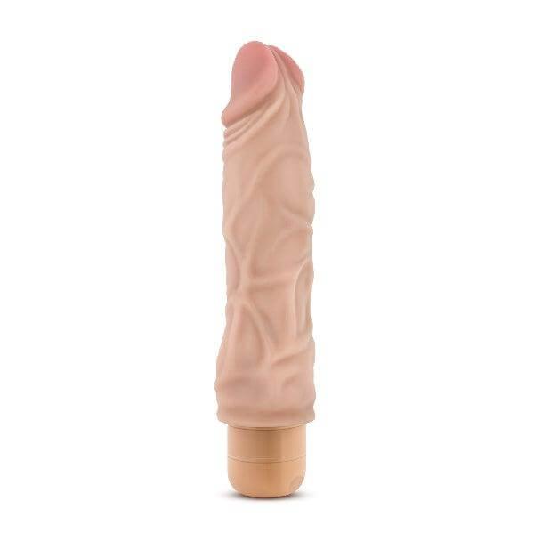 Dr Skin Cock Vibe 10 8.5in Vibrating Cock Beige - Take A Peek