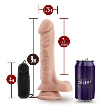 Dr Skin Dr James 9 Inch Vibrating Cock with Suction Cup Vanilla - Take A Peek