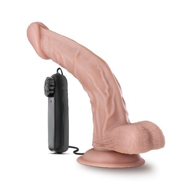 Dr Skin Dr Sean 8in Vibrating Cock with Suction Cup Vanilla - Take A Peek