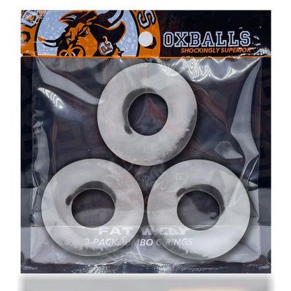 Fat Willy 3 Pc Jumbo Cockrings Clear - Take A Peek