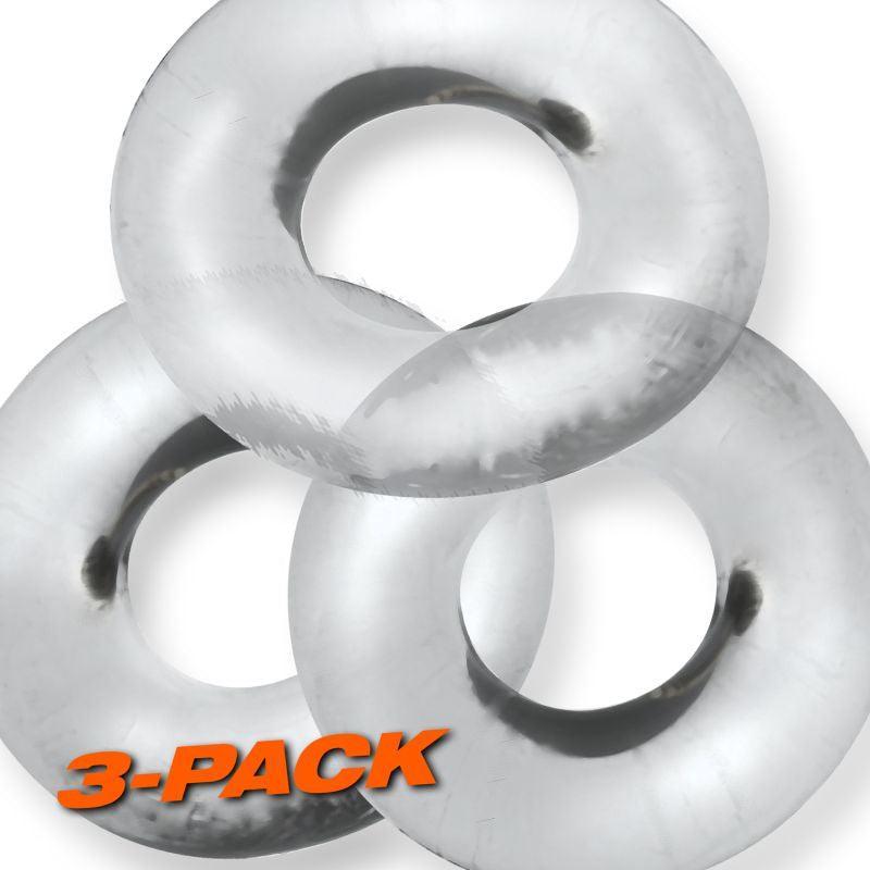 Fat Willy 3 Pc Jumbo Cockrings Clear - Take A Peek