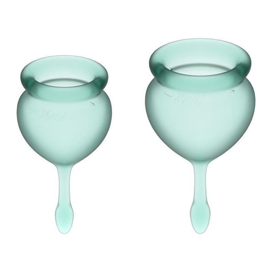 Feel Good Menstrual Cup Dark Green 2pcs - Take A Peek