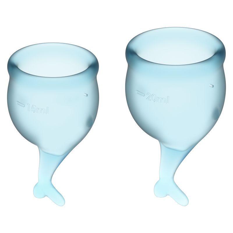 Feel Secure Menstrual Cup Light Blue 2pcs - Take A Peek