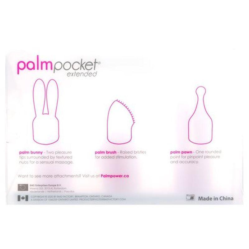 PalmPower Pocket Extended Silicone Massage Heads 3 Pc Set - Take A Peek