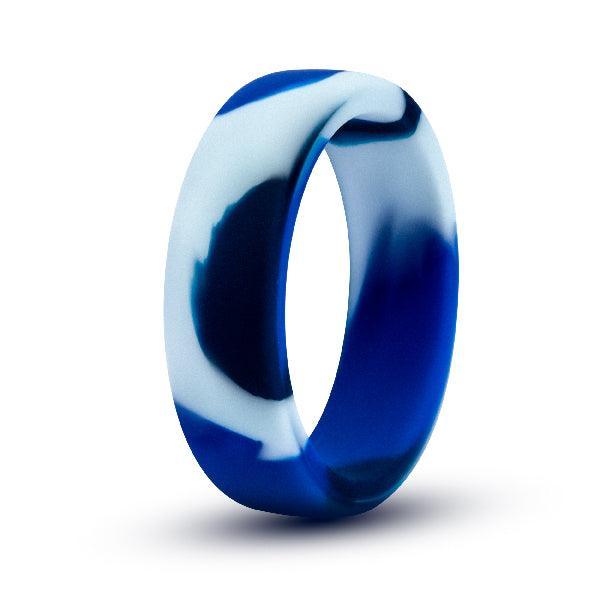 Performance Silicone Camo Cock Ring Blue Camoflauge - Take A Peek