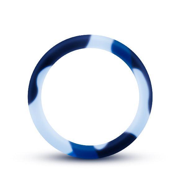 Performance Silicone Camo Cock Ring Blue Camoflauge - Take A Peek