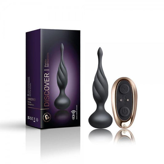 Petite Sensation Discover Butt Plug w Remote Black - Take A Peek