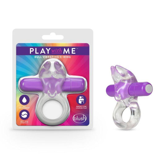 Play with Me Bull Vibrating Cock Ring Purple - Take A Peek