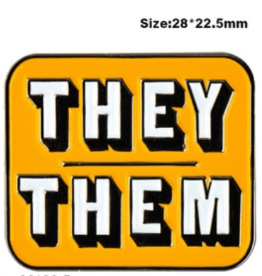 They Them Enamel Pin - Take A Peek